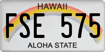 HI license plate FSE575