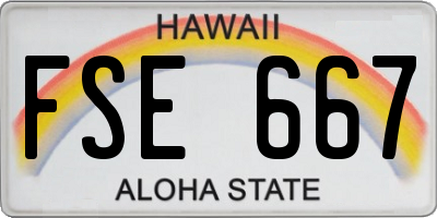 HI license plate FSE667