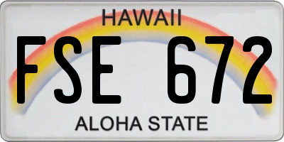 HI license plate FSE672