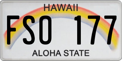 HI license plate FSO177