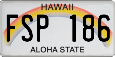HI license plate FSP186
