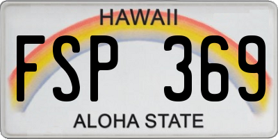 HI license plate FSP369