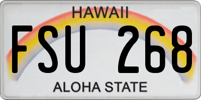 HI license plate FSU268