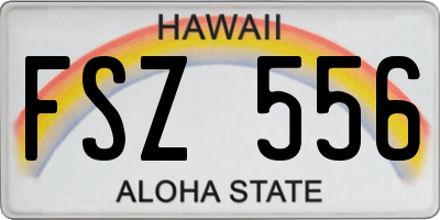 HI license plate FSZ556