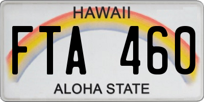 HI license plate FTA460