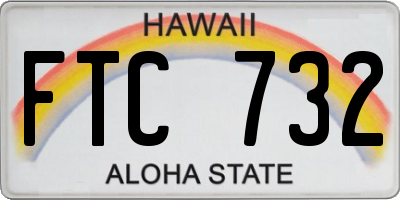 HI license plate FTC732