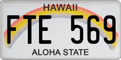HI license plate FTE569