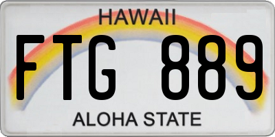 HI license plate FTG889
