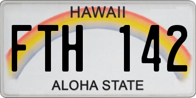 HI license plate FTH142