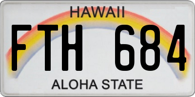 HI license plate FTH684