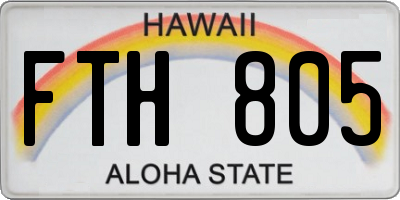 HI license plate FTH805