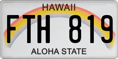 HI license plate FTH819