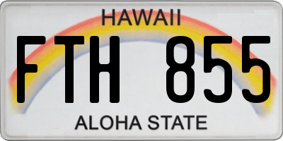 HI license plate FTH855