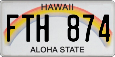 HI license plate FTH874