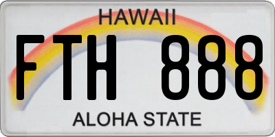 HI license plate FTH888