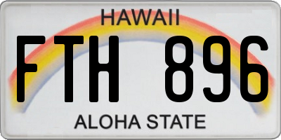 HI license plate FTH896
