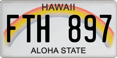 HI license plate FTH897