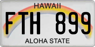 HI license plate FTH899