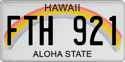 HI license plate FTH921