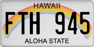 HI license plate FTH945