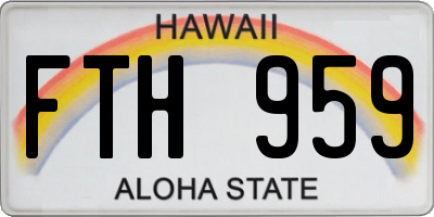 HI license plate FTH959