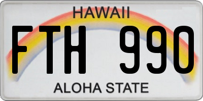 HI license plate FTH990