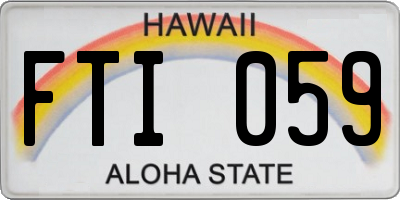 HI license plate FTI059