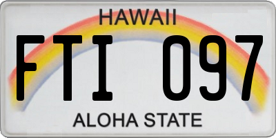HI license plate FTI097