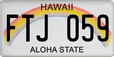 HI license plate FTJ059