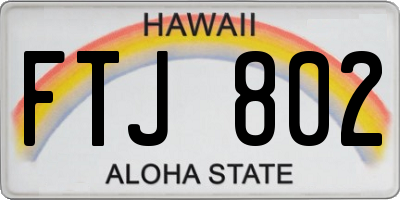 HI license plate FTJ802