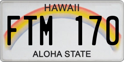 HI license plate FTM170