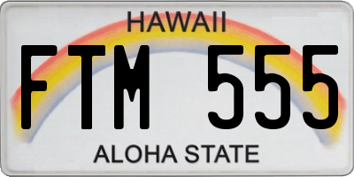 HI license plate FTM555