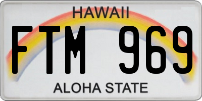 HI license plate FTM969