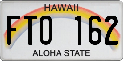 HI license plate FTO162