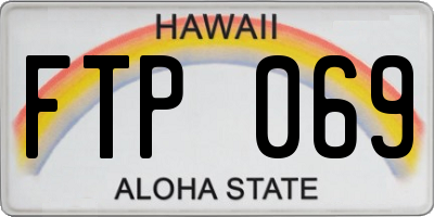 HI license plate FTP069