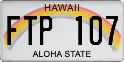 HI license plate FTP107