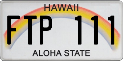 HI license plate FTP111