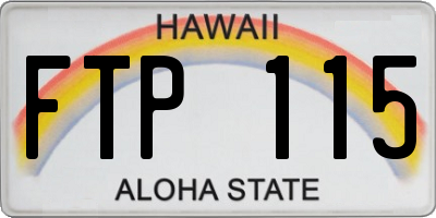 HI license plate FTP115