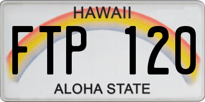 HI license plate FTP120