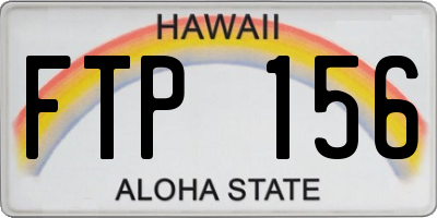 HI license plate FTP156