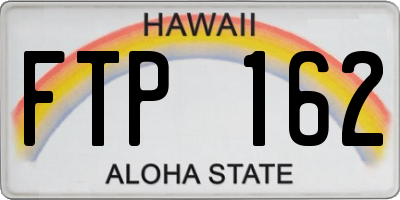 HI license plate FTP162