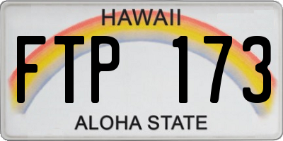 HI license plate FTP173