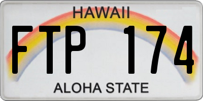 HI license plate FTP174
