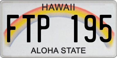 HI license plate FTP195