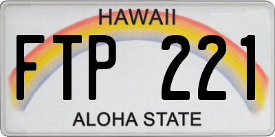 HI license plate FTP221