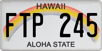 HI license plate FTP245