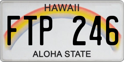 HI license plate FTP246