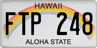 HI license plate FTP248