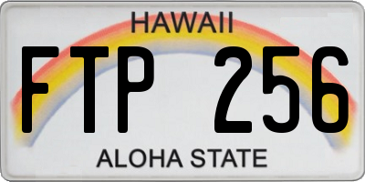 HI license plate FTP256