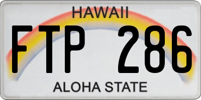 HI license plate FTP286